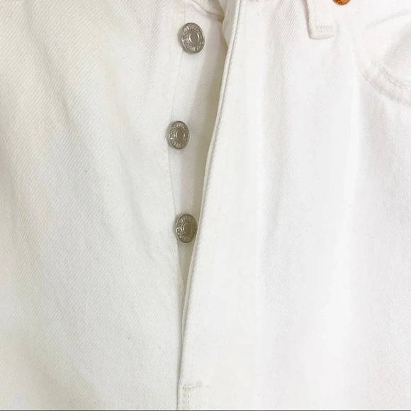 Re/Done Originals 90s High Rise Loose in White Denim With Rips Size 30 NWT - Picture 10 of 15